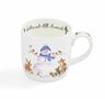 Royal-Worcester-beker-mok-mug-GATHERED_ALL_AROUND-Wrendale-serie-Christmas-Snowman-sneeuwpop-bosdieren