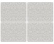 PURE Morris &amp; Co-Pimpernel-placemats-Large-STRAWBERRY THIEF-Grey-melamine-kurk-p/4-Aardbeien-vogels-grijs-wit-X0010649039
