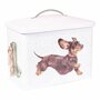 Broodtrommels-groot-bread_bin-WrendaleDesigns-A_DOGS_LIFE-honden-Dashhound-Tekkel-puppies-roze-deksel-design-Hannah_Dale-TN037