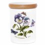 Portmeirion-BOTANIC GARDEN-Airtight-Jar-voorraadpot-10cm-doorsnee-8cm-designs-botanische-bloemen- Pansy -viooltjes