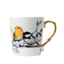 Heinen-Delftsblauw-beker-300ml-BOSVOGELS-gouden-oor-sierlijke-krul-porcelain-vogels-M323