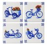Heinen Delftsblauw gekleurde-porseleinen-onderzetters-kurk-p/4-fietsen