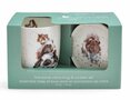 Royal-Worcester-Portmeirion-giftset-beker &amp; onderzetter-mug &amp; Coaster-PIGGY_IN_THE_MIDDLE-Rabbit-Konijn-Piggy-Cavia-Ham