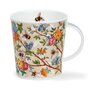 DUNOON-Lomond-KENSHO-Blue-beker-mug-blauw-bloemen-bijen-goud-0,32ltr-design-David_Broadhurst