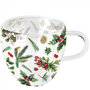 Ambiente-dubbel-glas-theeglas-beker-mok-mug-WINTER-GREENERY-200ml-hartvorm-glas-Kerstgroen-34416495