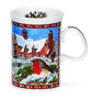 Dunoon-kerst-verzamel-beker-2014-CHRISTMAS-MUG-Devon-Robin-Roodborstje-Design-Sue Scullard-280ml.