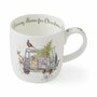 Royal-Worcester-beker-Wrendale-Designs-mug-beker-DRIVING-HOME-FOR-CHRISTMAS-310ml-auto-cadeaus-bosdieren-honden-kerstboom-MMVB5