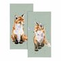 Papieren-zakdoekjes-tissue-Wrendale-Designs-Fox-STAY-CLEVER-vos-groen-vosjes-TIS001