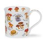 DUNOON-mug-Bute-beker-mok-Tasse-Mushrooms-Toadstools-lilac-paddestoelen-boleten-diverse-soorten-tuin-bos-design-Kate_Mawdsley