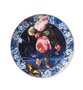 Heinen-Delfts-blauw-wandbord-plate-Medium-26cm-bloemen-van-de-gouden-eeuw-bont-schilderij-met-blauwe-bloemenrand-M405