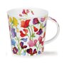 Dunoon-mug-beker-mok-Lomond-320ml-FLORAL-FIESTA-Sweet_Pea-aquarel-gekleurde-bloemen-Lathyrus-320ml-colourful-design-Caroline-Be