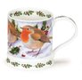 winter-kerst-beker-mok-Dunoon-model-IONA-FESTIVE-BIRDS-Robin-Roodborstjes-hulstrand-Richard-Partis