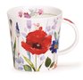 beker-mok-Dunoon-WILD-GARDEN-model-Lomond-POPPY-Klaproos-rood-Papaver-Anemoon-blauw-design-Harrison-Ripley