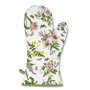 Ovenwant-handschoen-katoen-doorgestikt-BOTANIC-GARDEN-CHINTZ-Gauntlet-bloemen-Iris-Tulp-Lathyrus-duizendschoon-sering-Vingerhoe
