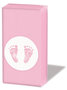 Ambiente-papieren-zakdoekjes-tissue-hanky-BABY STEPS-baby-voetjes-roze
