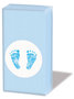 Ambiente-papieren-zakdoekjes-tissue-hanky-BABY STEPS BOY-baby-voetjes-blauw
