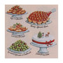 Ulster Weavers-papieren-servetten-BRITISH ISLES-Christmas-Feast-Kerstmaaltijd-gebak-taart-pudding-lunch-diner-