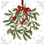 Papieren-servetten-Ambiente-p/20-Kerst-MISTLETOE-Kersttak-rode-strik-25x25cm-32510575