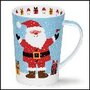 DUNOON-XL-mug-beker-Tasse-fbC-Argyll-500ml-SNOW FLURRY-SANTA-vrolijke-Kerstman-design-Kate Mawdsley