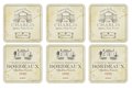 Pimpernel-onderzetters-kunststof-kurk-set/6-VIN-DE-FRANCE-Bordeau-Chablis