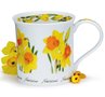Bute-fine bone China-beker-mok-mug-SPRING FLOWERS-Bloembol-Narcissus-yellow-Narcis-geel-oranje-trompet-bloembol