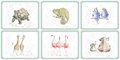Pimpernel-Portmeirion-placemats-WRENDALE-Zoological-small-dierentuin-schildpad-olifant-flamingo-kunststof-kurk-set/6