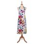 Schort-katoen-cotton-apron-DESIGNERS GUILD-Couture Rose-Roos-turquoise-Ulster-Weavers
