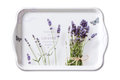 Ambiente-kunststof-dienblad-scatter-tray-small-BUNCH OF LAVENDER-bloemen-Lavendel-vlinders-13x21cm
