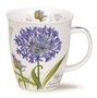 Dunoon-beker-mok-mug-Tasse-Nevis-BOTANICAL-SKETCH-Agapnathus-Afrikaanse-Lelie-blauw-paars-Michele_Aubourg-