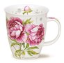 Dunoon-beker-mok-mug-Tasse-Nevis-BOTANICAL-SKETCH-PEONY-Pioenroos-roze-Michele_Aubourg-