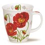 Dunoon-beker-mok-mug-Tasse-Nevis-BOTANICAL-SKETCH-POPPY-red-Klaproos-rood-Michele_Aubourg-