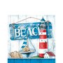 Ambiente-papieren-cocktail-servetten-25x25cm-TO THE BEACH-naar-strand-strand-zeilboot-vuurtoren