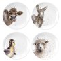Royal_Worcester-WRENDALE-Assorti-side-plates-set/4-cow-donkey-duck-sheep-gebaksbordjes-16.5cm-design-Hannah_Dale-