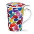 Dunoon-Shetland-shape-set-mug-infuser-lid-beker-theezeef-deksel-BLOBS!-gekleurde-verf-klodders-440ml