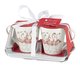 Portmeirion-WRENDALE-Flamingle_Bells-FLAMINGO'S-geschenk-verpakking-2bekers-Mug & Tray-set-Kerst-Christmas