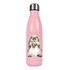 Wrendale-Waterfles-bottle-on_the_go-PIGGY_IN_THE_MIDDLE-bosdieren-konijn-cavia-hamster-500ml-design-Hannah Dale-pink
