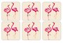 Pimpernel-Sara Miller-onderzetter-set/6-FLAMINGO-roze-goud-accenten