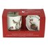 Royal-Worcester-Portmeirion-giftset-beker & onderzetter-mug & Coaster-WINTER-FRIENDS-ezel-roodborstjes-Kerst-uitgave-Wr