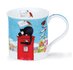 Dunoon-kerstbeker-fine bone China-Bute-CHRISTMAS-POST-Cat-kat-Robin-Roodborstjes