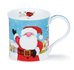 Dunoon-kerstbeker-fine bone China-Bute-CHRISTMAS-POST-winter-Santa-Kerstman-Robin-Roodborstjes