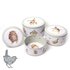 Wrendale-set/3-koek-voorraad-blik-trommel-rond-20_22.5_25cm-WRENDALE-dieren-Koe-Vos-Egel-design-Hare-Haas-Owl-uil-Duck-Eend-kui