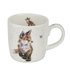 Royal-Worcester-beker-mok-mug-BORN TO BE WILD-voorkant-Wrendale-serie-bosdieren-Hannah Dale-Fox-vos